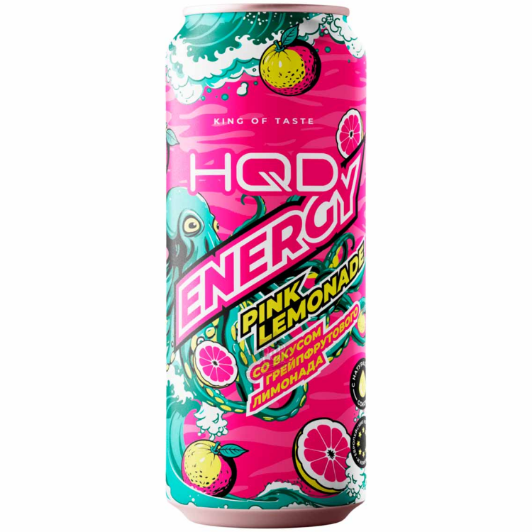 Напиток HQD Energy Pink Lemonade 0,45л